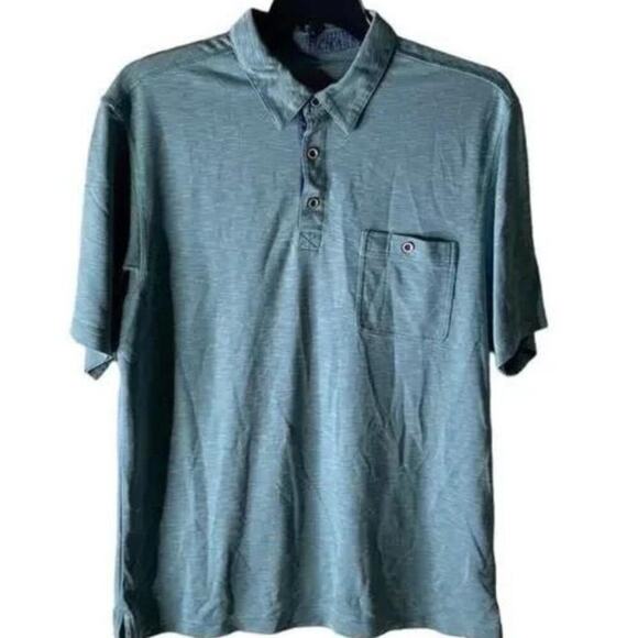 Weatherproof Vintage Polo Shirt Men's Size Large Short Sleeves Front Pocket Top - Picture 1 of 7